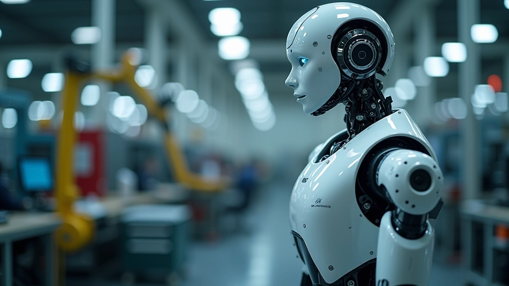 Türkiye'deki OIZ'de kurulu fabrika hattında çalışan işbirlikçi robot, insan-makine işbirliği