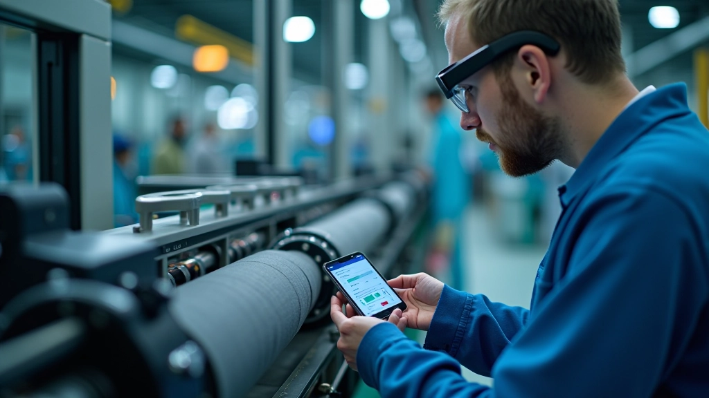 Tekstil üretim hattında makine bakım sensörleri